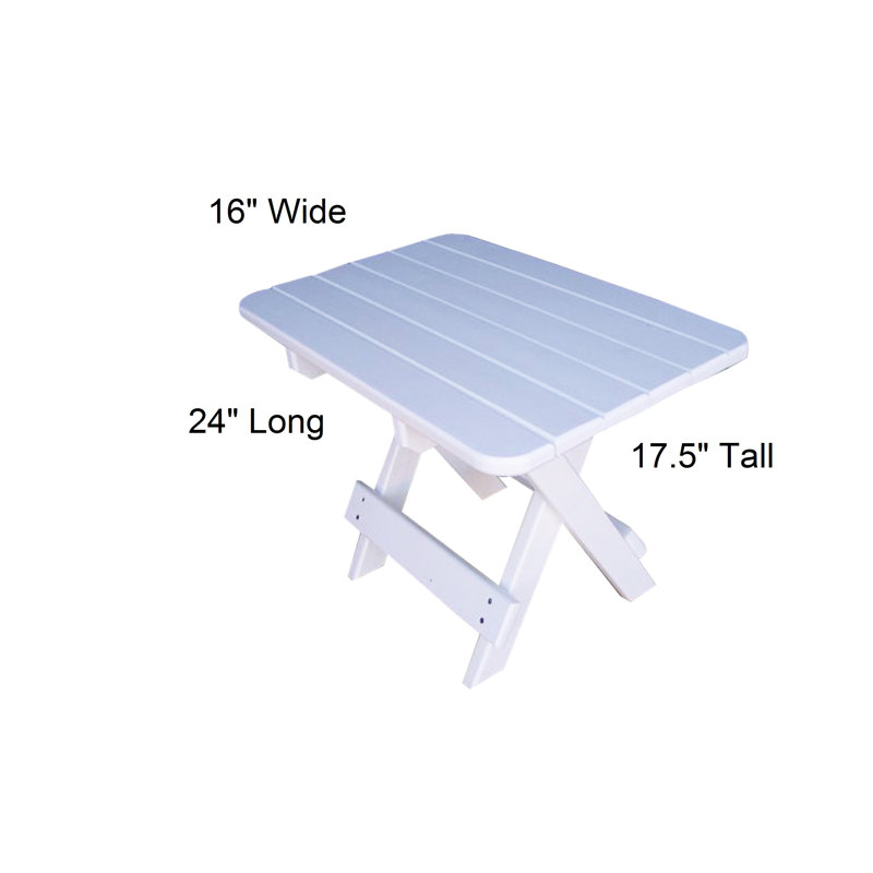 Table d'appoint pliable Ansel, Blanc alpin