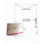 Suspension à brancher 2 lumières, abat-jour tambour Juliette rayé en soie brute de 35,5 cm (14 po) de large avec diffuseur et cordon blanc-2027190033-2027190035