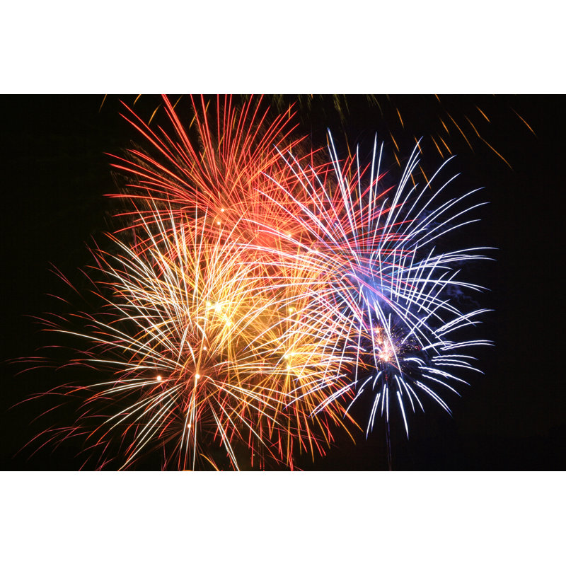 Feux d'artifice avec bleu par Michieldb, H 12 po x l 18 po
