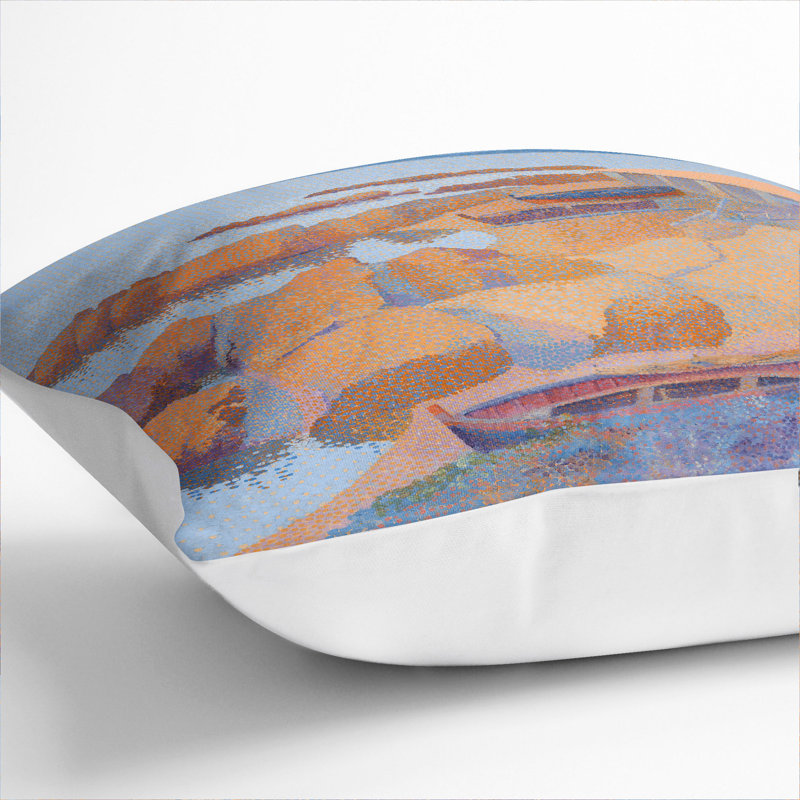 Coast Near Antibes Square Throw Cushion, White, 55cm H x 55cm W x 20cm D