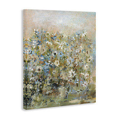 Toile mouchetée fleurs de jardin, design par Roy Ebert