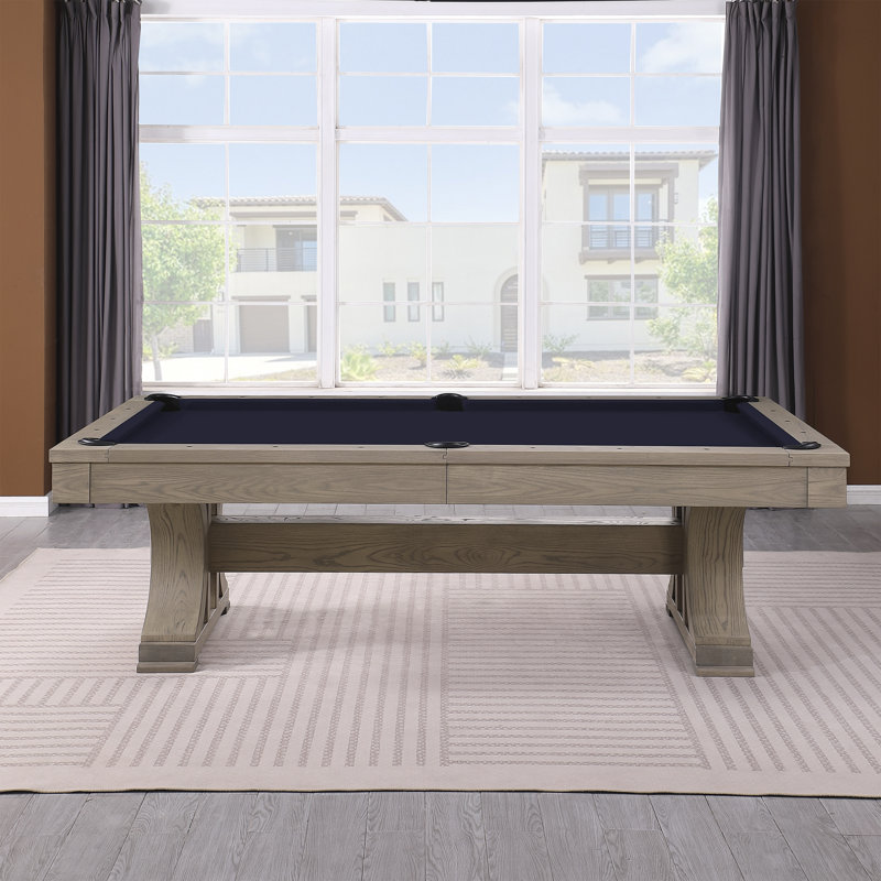 Table de billard en ardoise 8 pi Madero Madero, Bleu marine résistant à l'eau, Non, Gris cendré brossé
