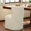 Chaise de salle à manger mobile moderne, rembourrée de crème, conception compacte pour la maison et la cuisine