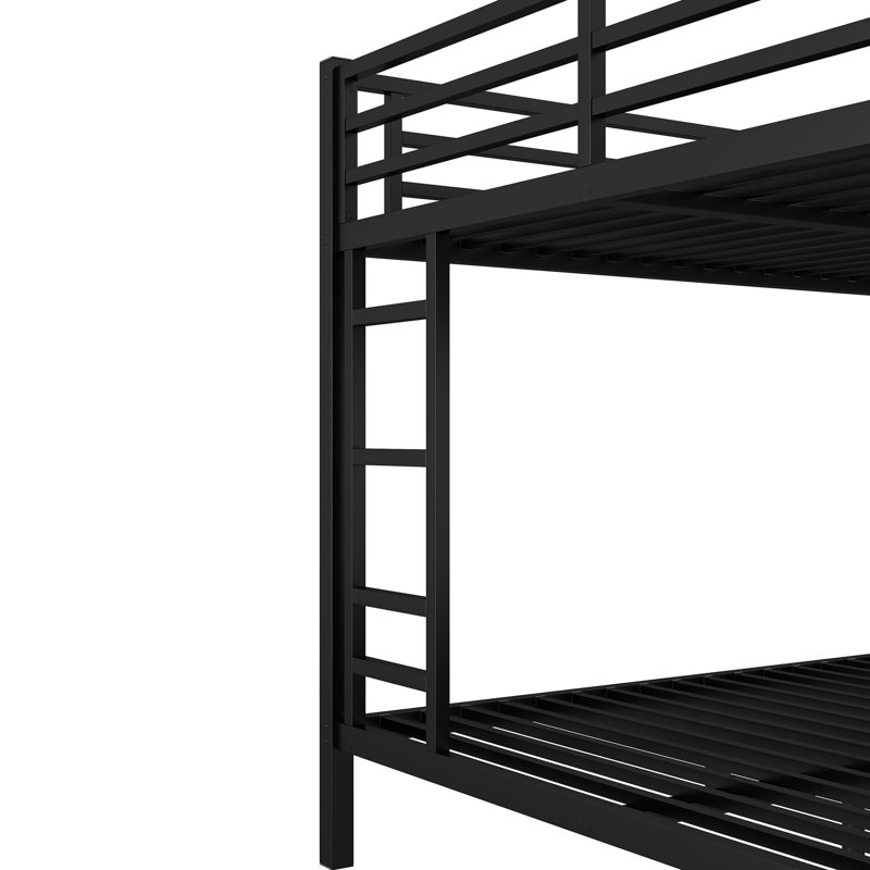 Lit superposé noir sur dessus en métal - Construction, bruit - force de soutien du sommeil