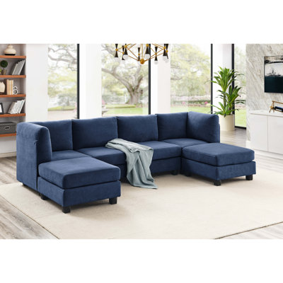 Polyester Upholstered Modular Sectional