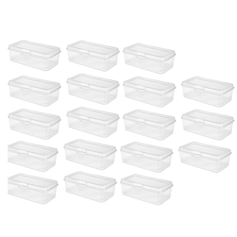Contenant de boîte de rangement empilable en plastique Sterilite, 50.86, 4.5" H x 7.63" W x 13.12" D, 6