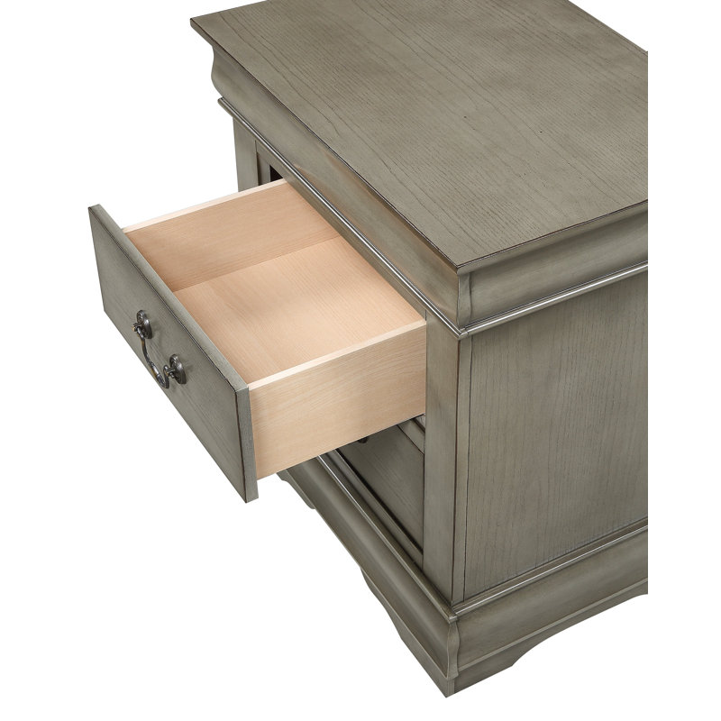 Table de chevet Louis Philip Gray, Gris