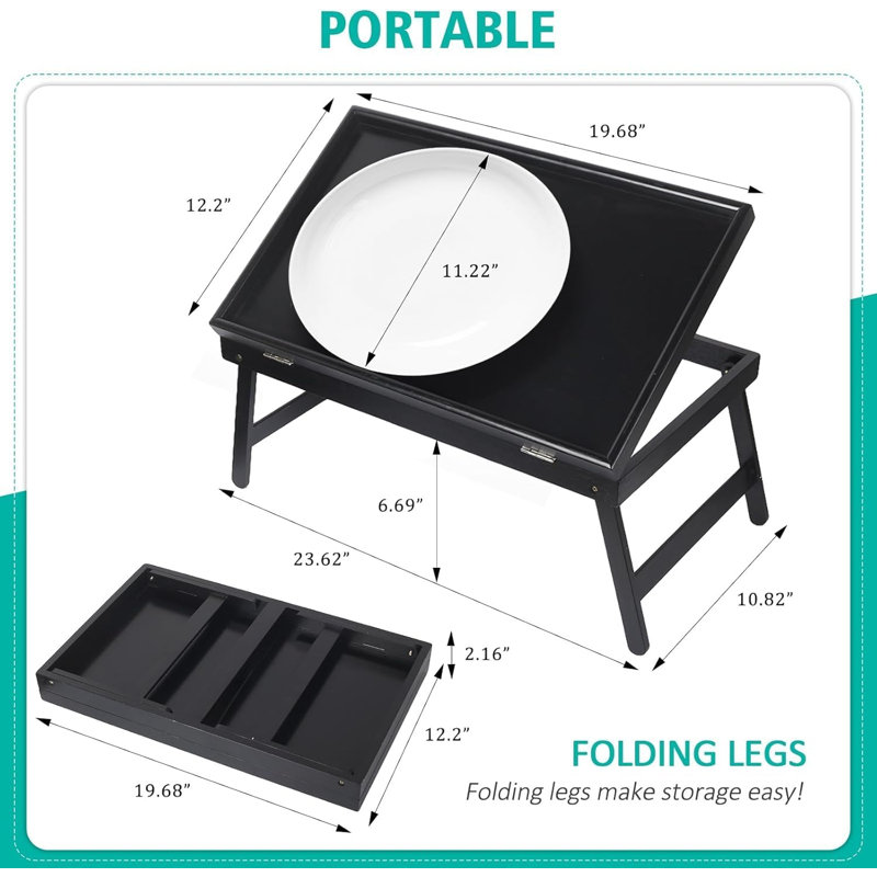 Bamboo Bed Tray Table