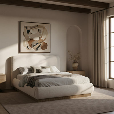 Lit plateforme tapissier Rigby