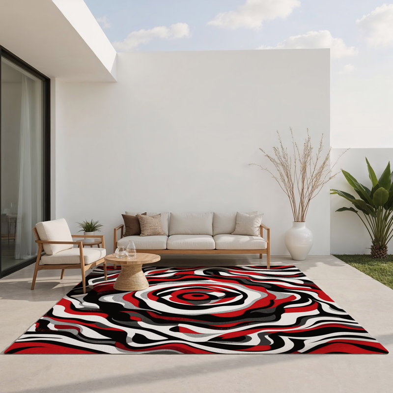 Tapis intérieur et extérieur Twilight Fracture, Rectangle 1 pi 6 po x 2 pi 6 po