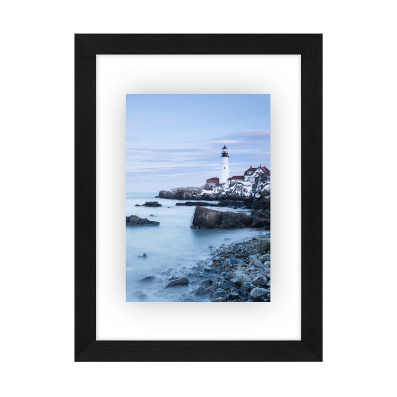 Floating Picture Frame With Polished Glass For Hanging And Tabletop Horizontal And Vertical Format, 8" x 10", Black