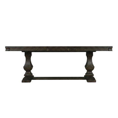 Thorin Double Pedestal Extendable Dining Table with Removable Leaf