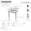Comptoir de meuble-lavabo Templeton 30 po avec pieds en laiton Kingston (8 po, 3 trous)-17298304