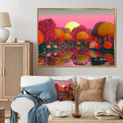 " Mysterious Asian Autumn Forest Full Moon I "