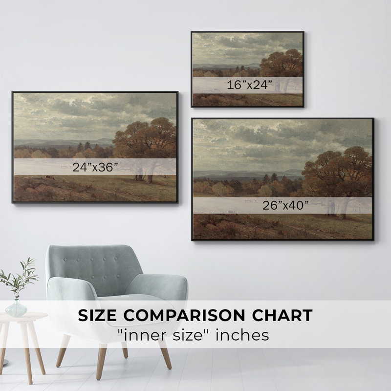 «Vintage Landscape-DCXC» sur, Noir, H 17 po x l 25 po