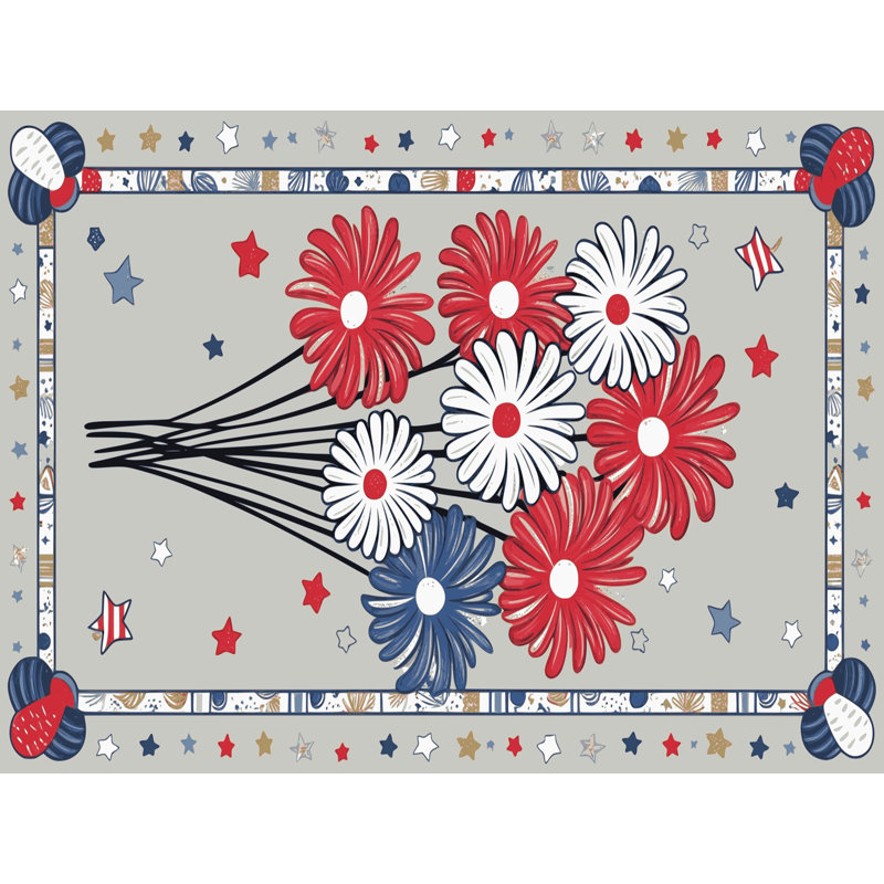 Tapis vacances des fêtes The Holiday Aisle®, Rectangulaire 3 pi x 5 pi