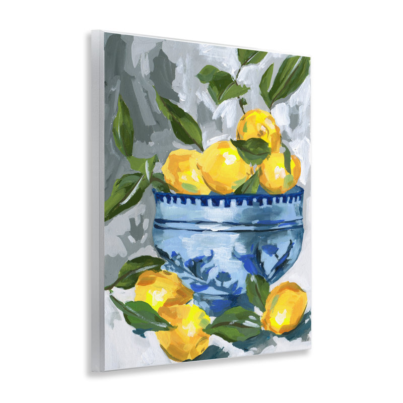 Plaque murale indigo et citron, design par Melissa Wang
