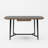 Arbania Glass Top Metal Base Writing Desk