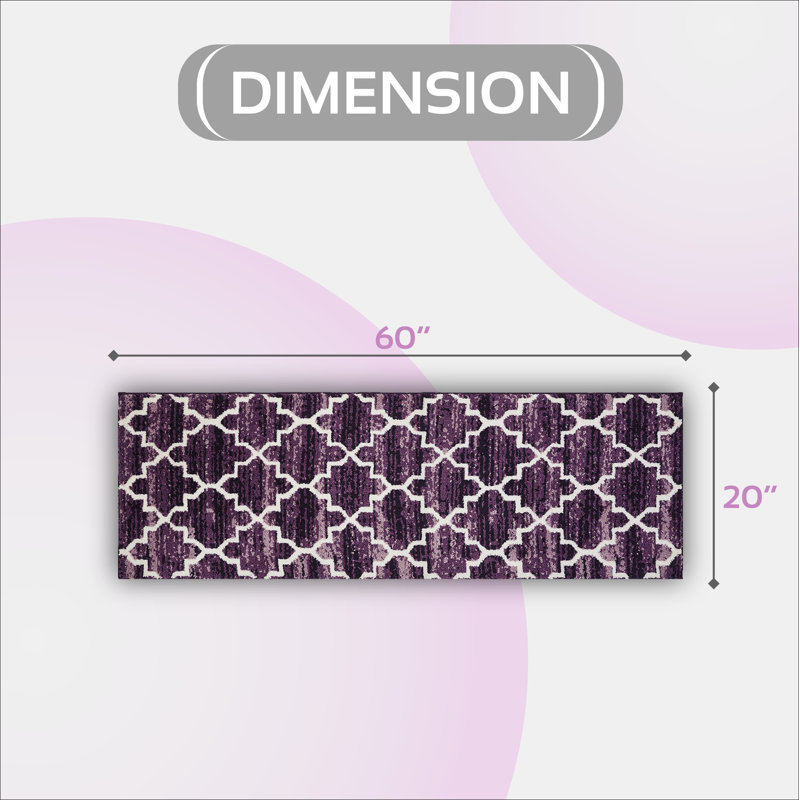 Tapis de couloir de salle de bain avec envers antidérapant Norra, Single - 50" L x 30" W