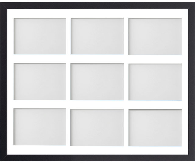 Markeisha Matte Picture Frame with Mat, Black