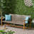 Comfortable Outdoor Seating - Wood And 3 Seater Natural Material Design-1962806816
