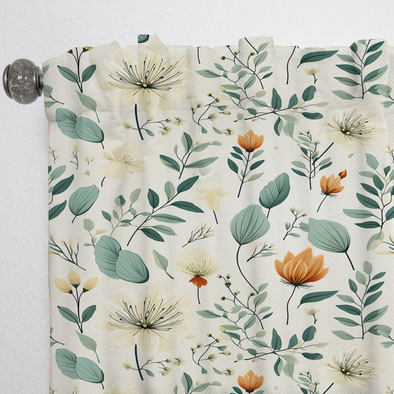 Minimalist Botanicals - rideau en velours bohémien - obscurcissant - 1 panneau, L 52 po x L 84 po