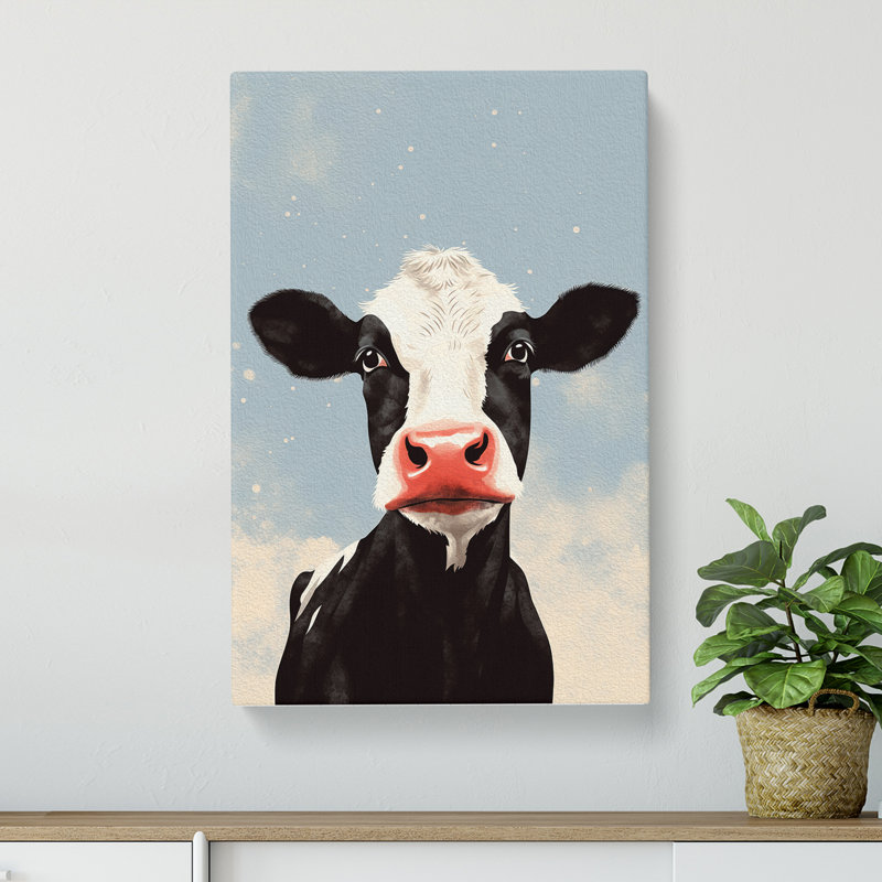 Cow Minimalism No.2 - No Frame Print, 76cm H x 50cm W x 3cm D