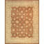 Melody Hand Knotted Wool Floral Area Rug in Light Brown/Ivory