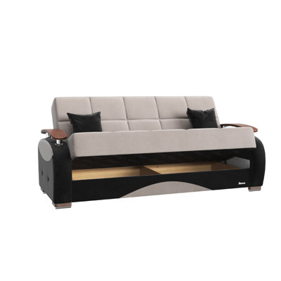 Lit convertible avec rangement en gris. Élégant et pratique. Canapé-lit de 70,8 po x 47,2 po. Peut supporter 300 lb Tissu en microfibre. Assemblage sans effort du canapé-lit gris. Avant-gardiste fonctionnel. Lbs