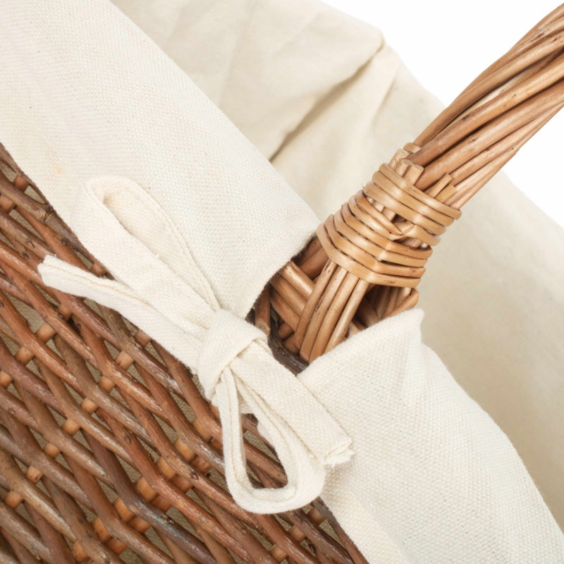 Wicker Laundry Basket with Handles, Small (15cm x 25cm x 32cm)