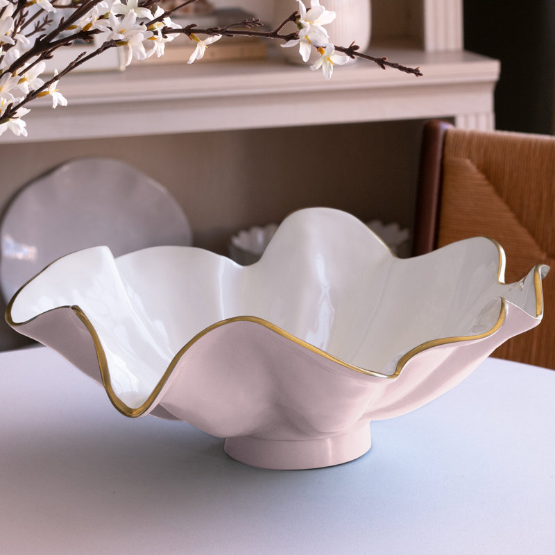 Encanto Aries Bowl, Camellia/White