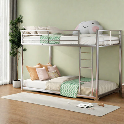 Space-saving Metal Bunk Beds, Modern Silver Design For Home