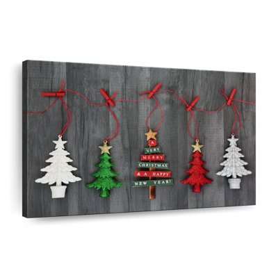 Hanging Christmas Trees Canvas Print