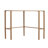 42" Clear and Gold Glass and Iron Corner Writing Desk-46151925