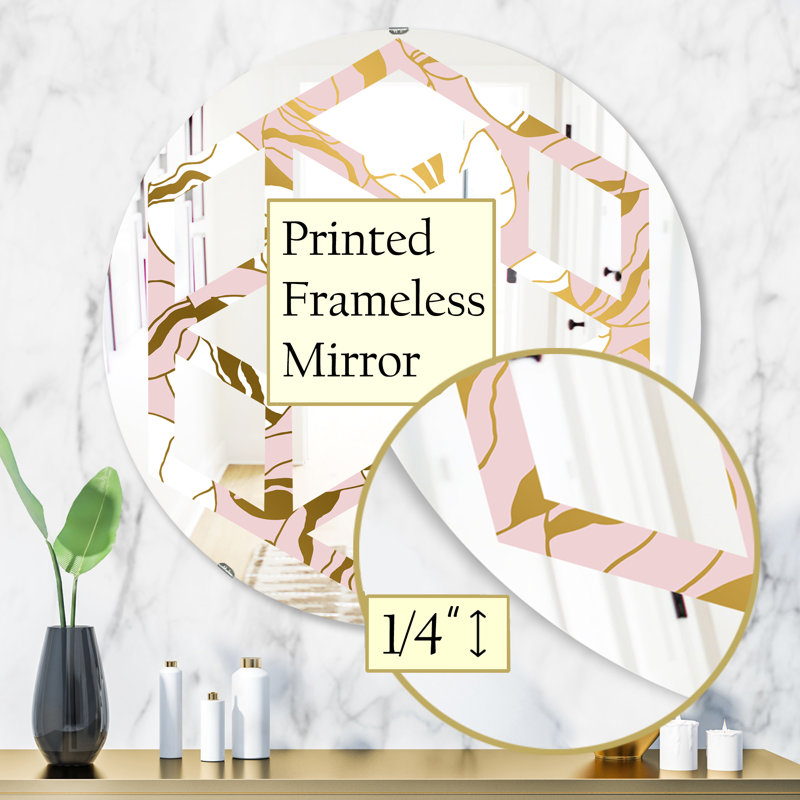 Miroir mural Hexagon Star Marble II, H 31,5 po x l po