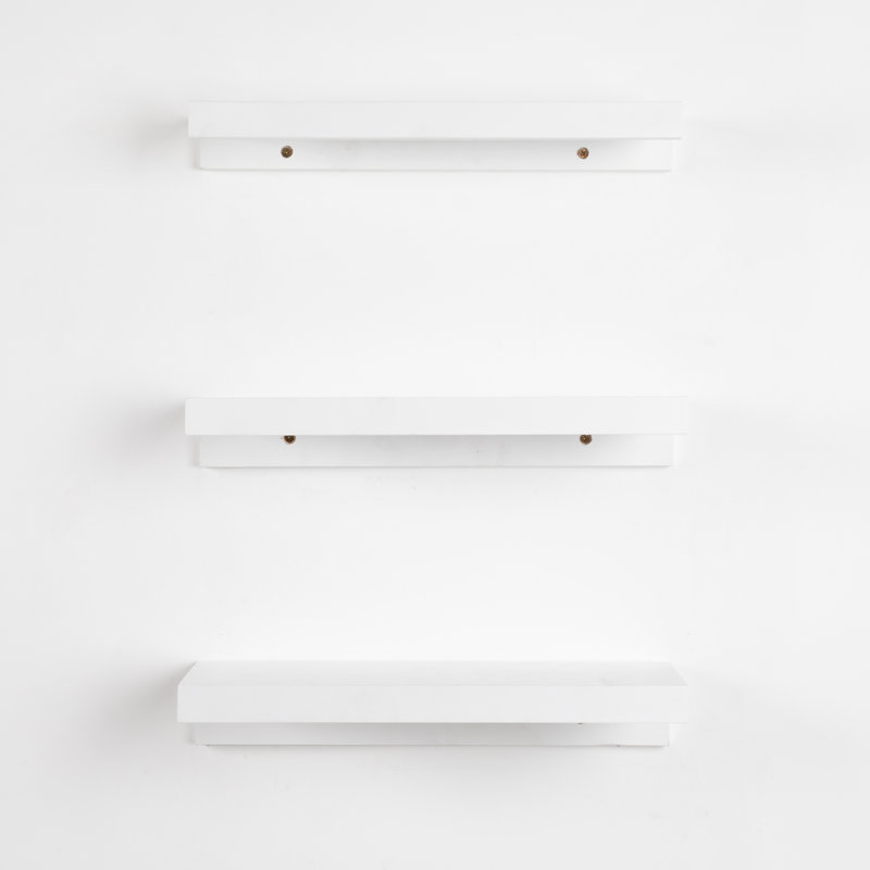 Anarbek 3 Piece Wood Floating Shelf
