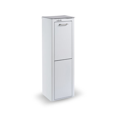 Steel Manual Lift Multi-Compartment Trash/Recycling Bins - 10 Gallons