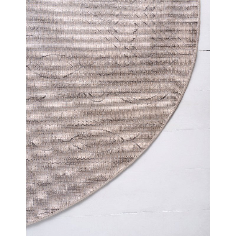 Tapis transitionnel Wenden couleur Biscotti, Rond 7 pi