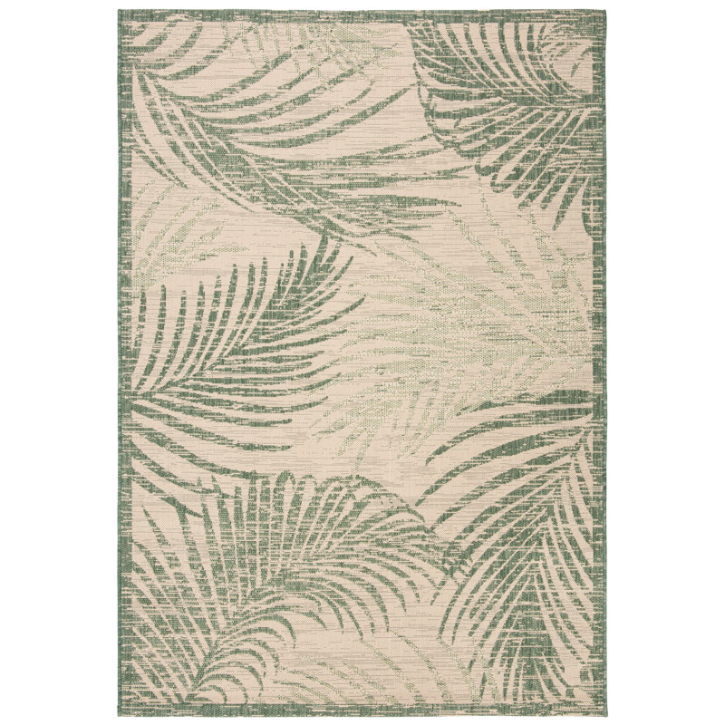 Lueck Performance Floral Indoor/Outdoor Area Rug, Rectangle 4' x 5'7"