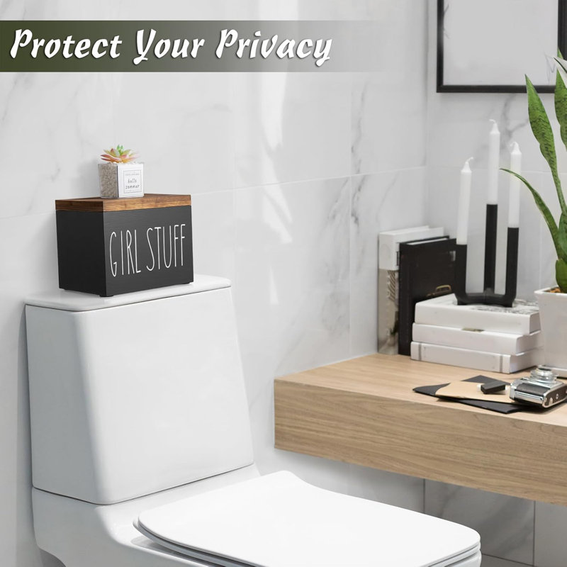 Porte-tampons pour salle de bain, organisateur de produits féminins, étui de rangement avec couvercle à charnières, rangement pour tampons Shark Week, boîte de rangement pour accessoires de salle de bain