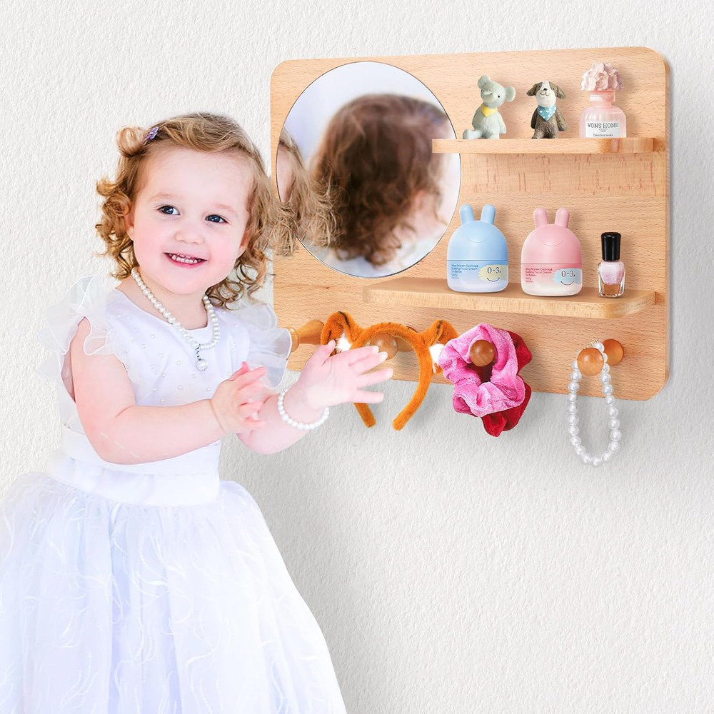 Latitude Run?? Odorless Beech Wood And Acrylic Wall Mirror For Kids With ...