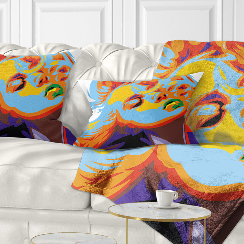 Coussin imprimé "Blonde Girl Art - Autres"