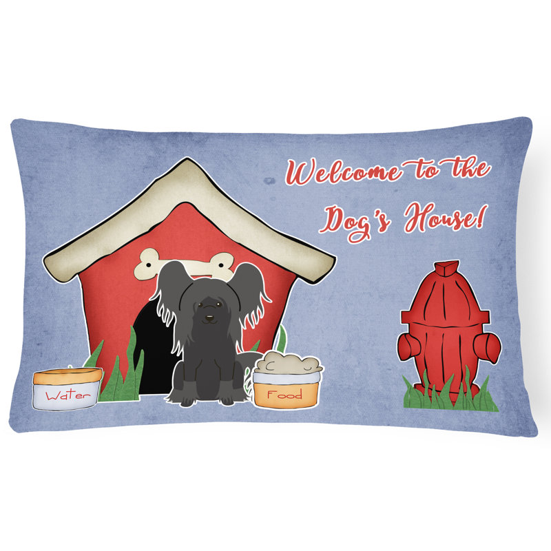 Coussin lombaire en tissu intérieur/extérieur en tissu sauvage pour chien, Noir