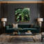 Art mural sur toile vert botanique BZ