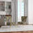 Gold Damask - Upholstered Patterned Accent Side Chair