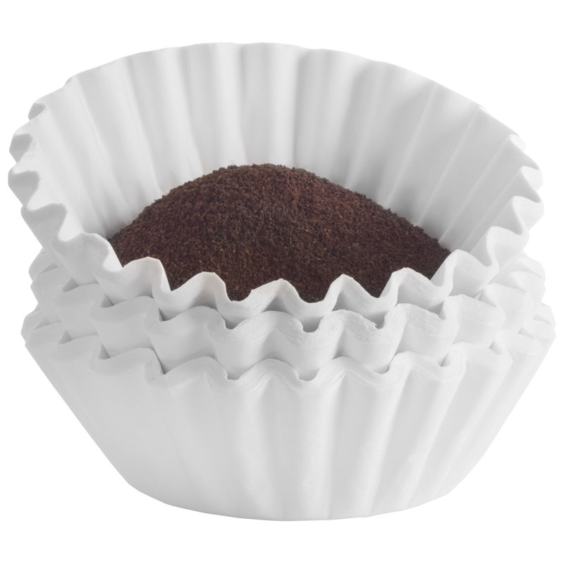 Tupkee Large 12-Cup Coffee Filters - 500-Count (9.75" x 4.25") Tall Walled