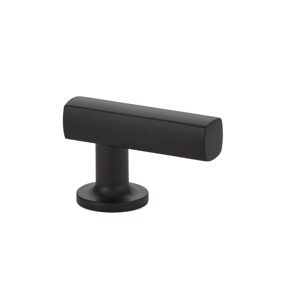 Urban Modern Bar Cabinet Knob, Flat Black
