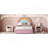 Twin Size Upholstered Rainbow Design Bed, Velvet Princess Platform Bed With Storage Drawer, No Box-Spring Needed,Colorful&Pink-222805794