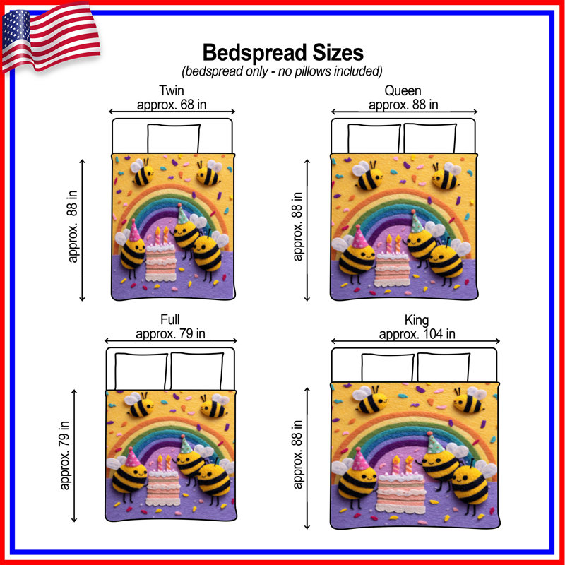 Couvre-lit Felt Bees, Grand lit