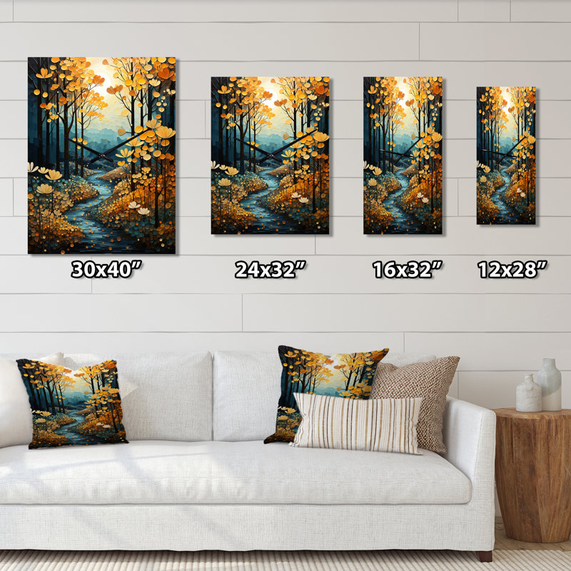 Horloge murale Bold Enchanted Forest Captures II - Paysage et nature, H 32 po x l 16 po x P 1 po